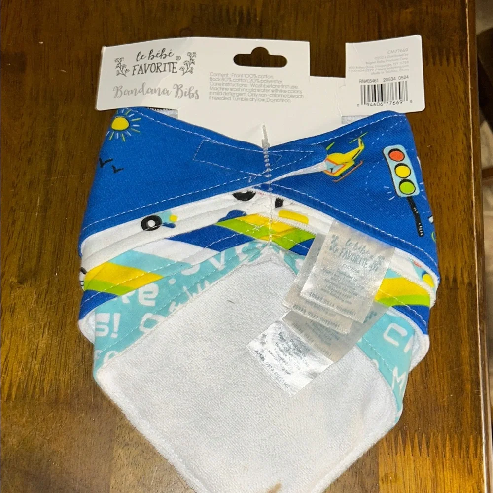 Luvable Friends Bandana Bibs - Blue, Red, Green